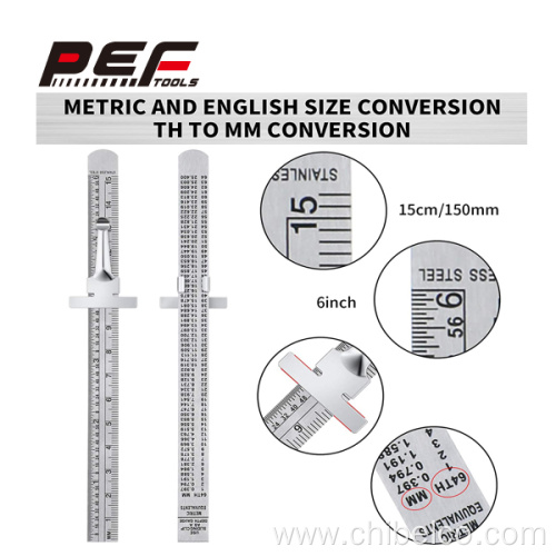 2 Pieces 6 Inch 15 cm Pocket Ruler